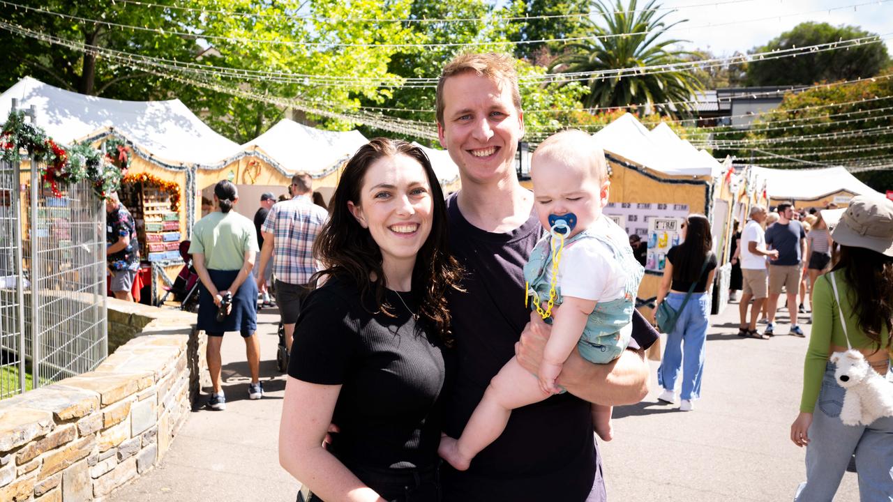 Hahndorf Christkindlmarkt shoppers spreading cheer. Picture: The Advertiser/ Morgan Sette