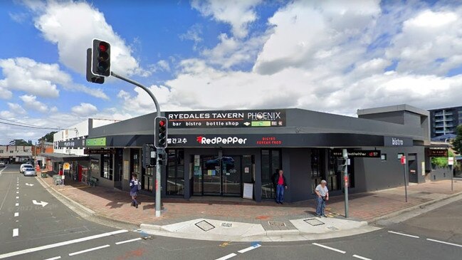 The assault occurred at Ryedales Tavern in West Ryde. Picture: Google Maps