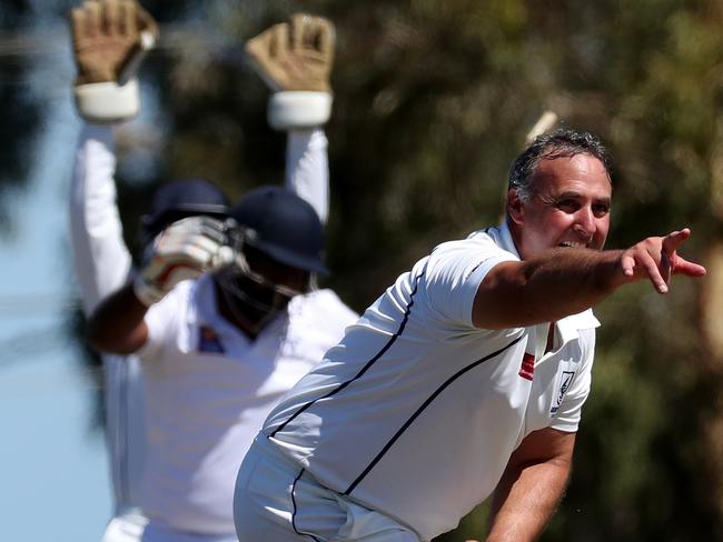 Craig Sheedy appeals for a wicket.