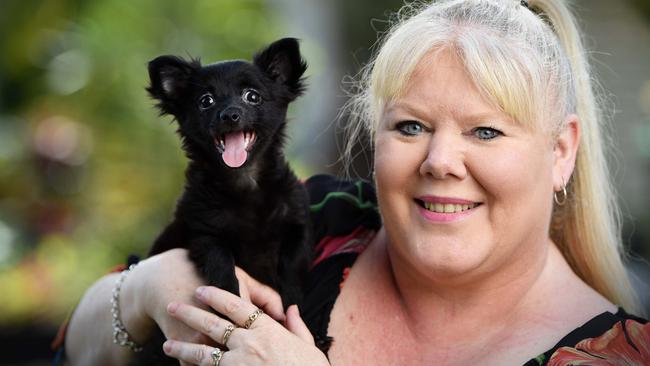 Mountain Creek winner for cutest dog Melissa Payne with her 3 month old Minnie, a long hair Chihuahua. Picture: Patrick Woods.