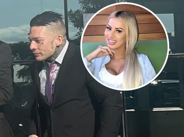 Panagakos with ex-girlfriend Ivona Jovanovic inset