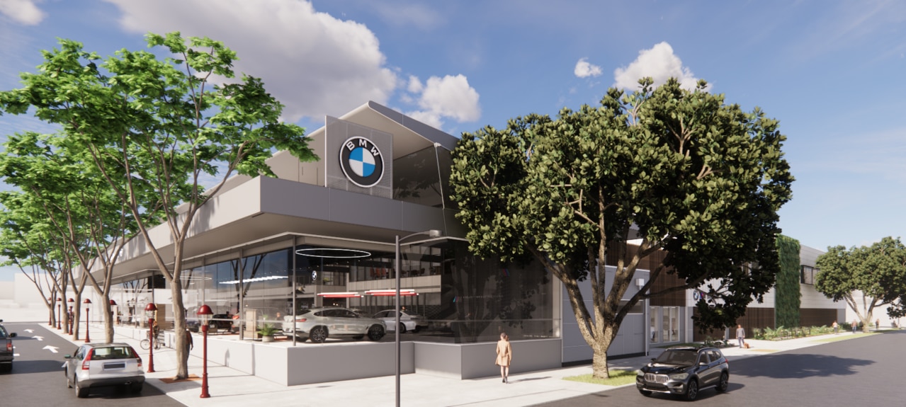 An artist's impression of the $27m refurbishment of Brisbane BMW’s Ann Street facility.