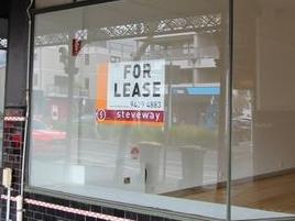 Empty shops on Bay St, Port Melbourne.