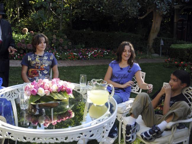 Prince, Paris and Blanket during an interview with Oprah.