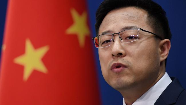 Chinese Foreign Ministry spokesman Zhao Lijian. Picture: AFP.