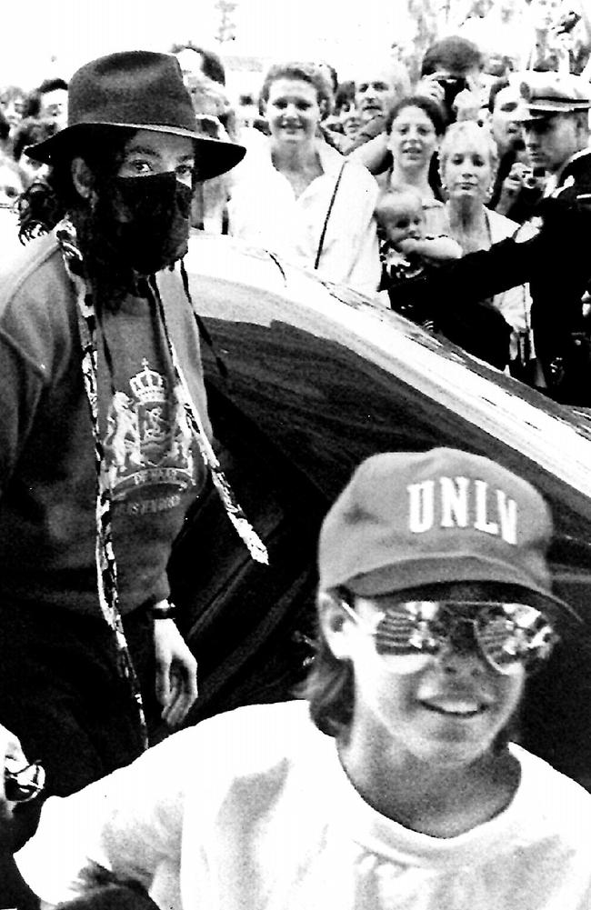 Michael Jackson and Jordan Chandler arriving at a Monaco hotel in 1993