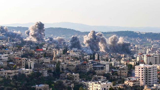 The Israeli military launched a major offensive in the West Bank last month dubbed "Iron Wall" aimed at rooting out Palestinian armed groups from the Jenin area. Picture: AFP.