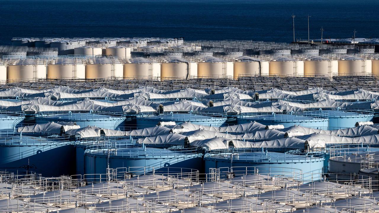 The tanks at the Fukushima site hold enough water to fill 500 Olympic-sized swimming pools. Picture: Philip Fong/AFP.