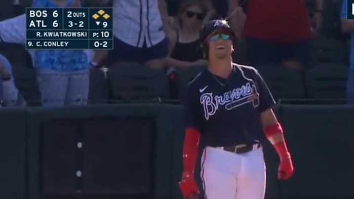 The Braves player was stunned.