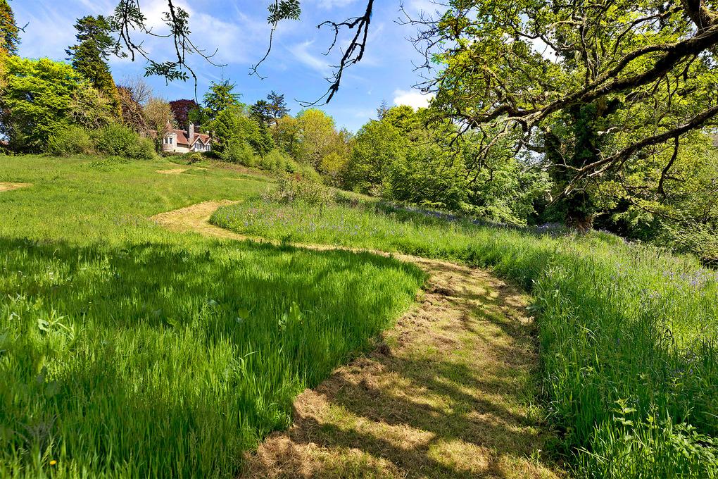 A walking path leads back up to the house. Picture: Knight Frank/NY Post