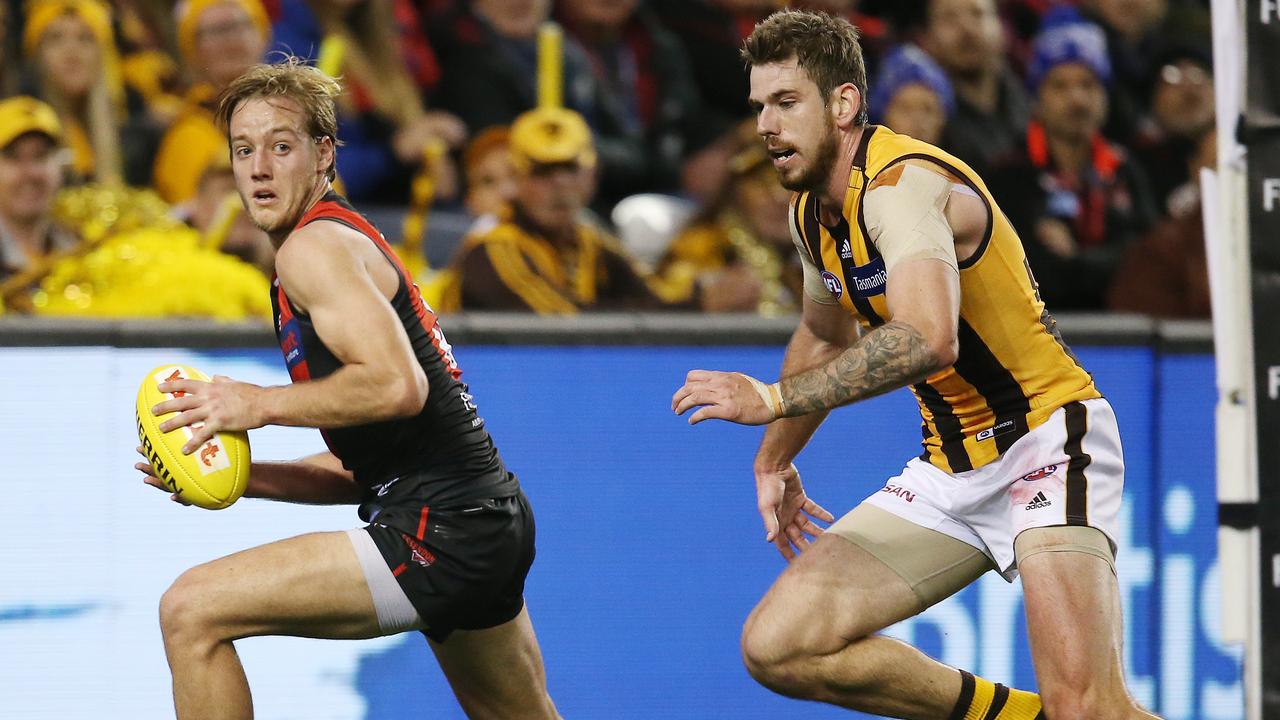 There was an awkward feeling in the crowd as Essendon defeated Hawthorn. Picture: Michael Klein