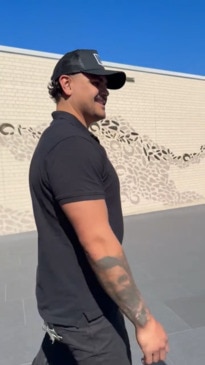 Latrell Mitchell leaves Souths HQ after meeting with the board