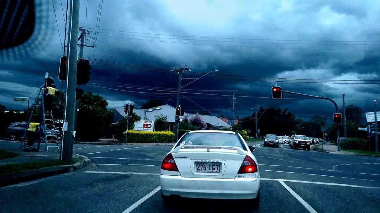 A storm rolls in over Ipswich. Photo: Supplied