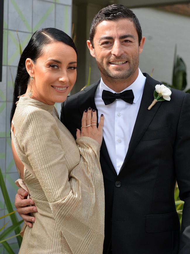 Anthony Minichiello and his wife Terry Biviano. Picture: Josie Hayden