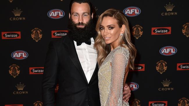 Jimmy and Nadia Bartel at the 2016 Brownlow Medal count. Picture: AAP Image/Julian Smith