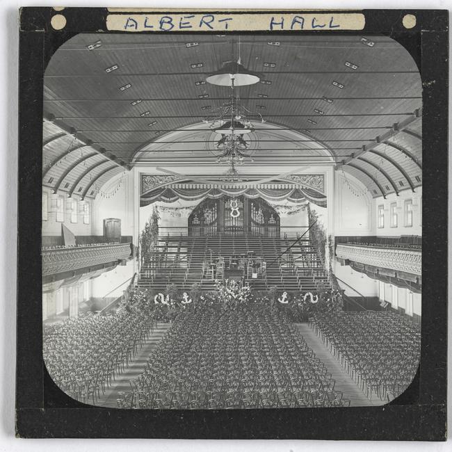 The interior of Launceston's Albert Hall, taken some time before 1939. Picture: Tasmanian Archives