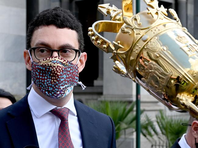 Dan Cregan walks to Government House for his swearing in as Speaker on Wednesday. Picture: NCA NewsWire / Naomi Jellicoe