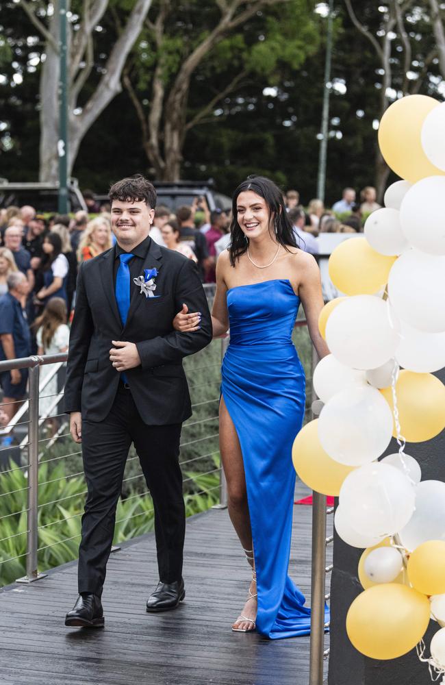 Noah Whitehouse and Lily West at Centenary Heights State High School formal at Picnic Point, Friday, November 15, 2024. Picture: Kevin Farmer