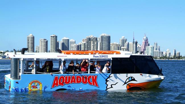 A lack of Chinese tourists has slowed down the operations of the Gold Coast's iconic Aquaduck. Supplied.