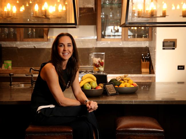 13/07/2017: Boost Juice founder Janine Allis At Home for our Saturday Mansion section. She is also the part-owner of Retail Zoo, which owns Boost alongside Mexican and Italian food chains and appears as a judge on the TV show Shark Tank. Picture: Stuart McEvoy for the Australian.