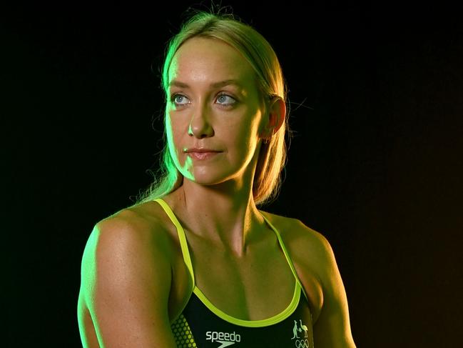 CAIRNS, AUSTRALIA - JULY 16: In this handout image provided by Swimming Australia Madi Wilson poses during an Australia Dolphins Tokyo 2020 Olympic Games Swimming Squad Portrait Session on July 16, 2021 in Cairns, Australia. (Photo by Delly Carr/Swimming Australia via Getty Images)