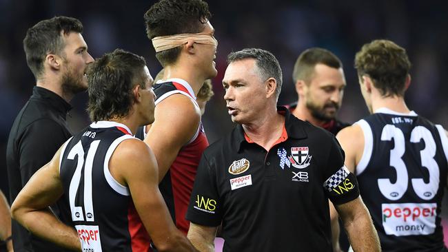 Alan Richardson and St Kilda have serious big tests in store after their loss to Adelaide. Picture: Quinn Rooney/Getty Images.