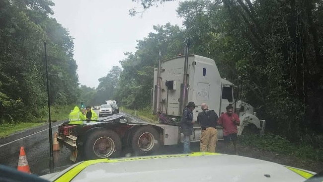 Emergency services were able to get to the family and took Ms Rudken to hospital following the crash. She had suspected head injuries, and said not being able to call emergency services was a frightening experience. Picture: Supplied.