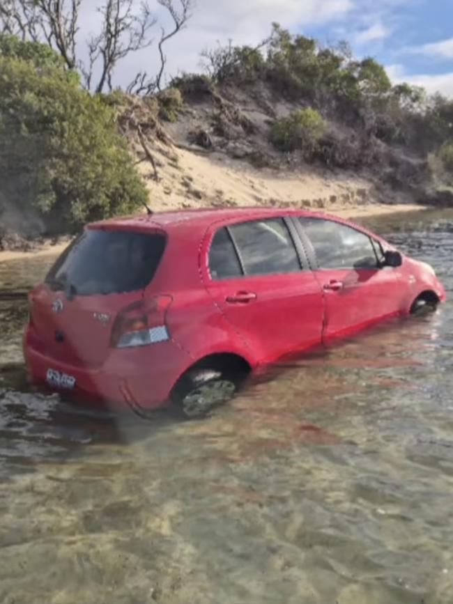 Peter returned to his car to find it had been swallowed by a huge king tide.