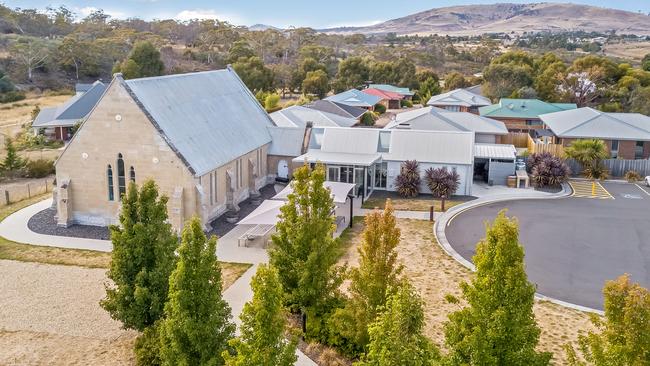 The former Uniting Church has been home to award-winning Twelve Stones restaurant since 2015. Pic: RAY WHITE HOBART