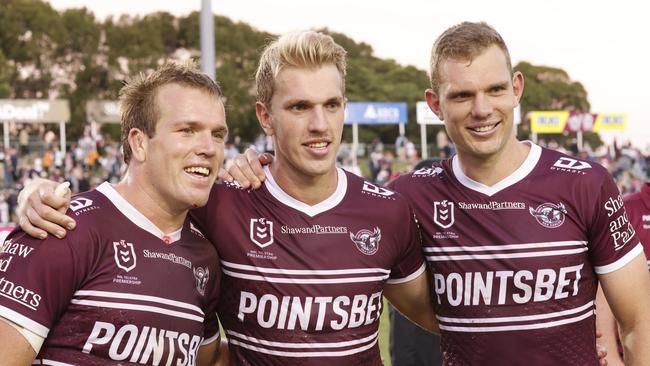 Jake (left) and Tom Trbojevic (right) were concerned about the club. (Photo by Mark Evans/Getty Images)