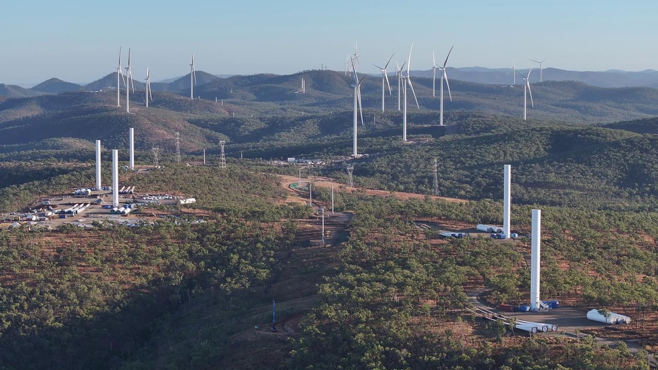 The Clarke Creek Wind Farm will consist of 195 turbines and will clear 1519ha of old growth forest. The project is owned by Squadron Energy. Picture: Steven Nowakowksi