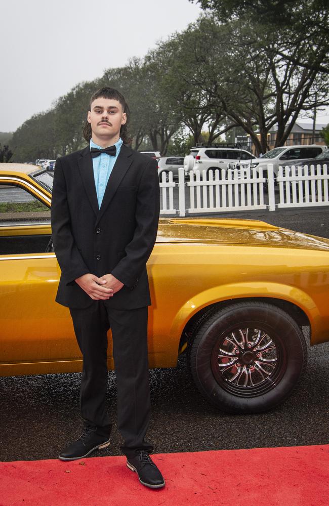 Graduate Jacob Cross at Clifford Park Special School formal at Clifford Park Racecourse, Wednesday, November 20, 2024. Picture: Kevin Farmer