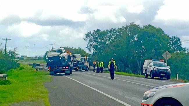 Paramedics attended a two vehicle crash south of Mackay this morning, there have been reports of a fatality. Picture: Tara Cassidy