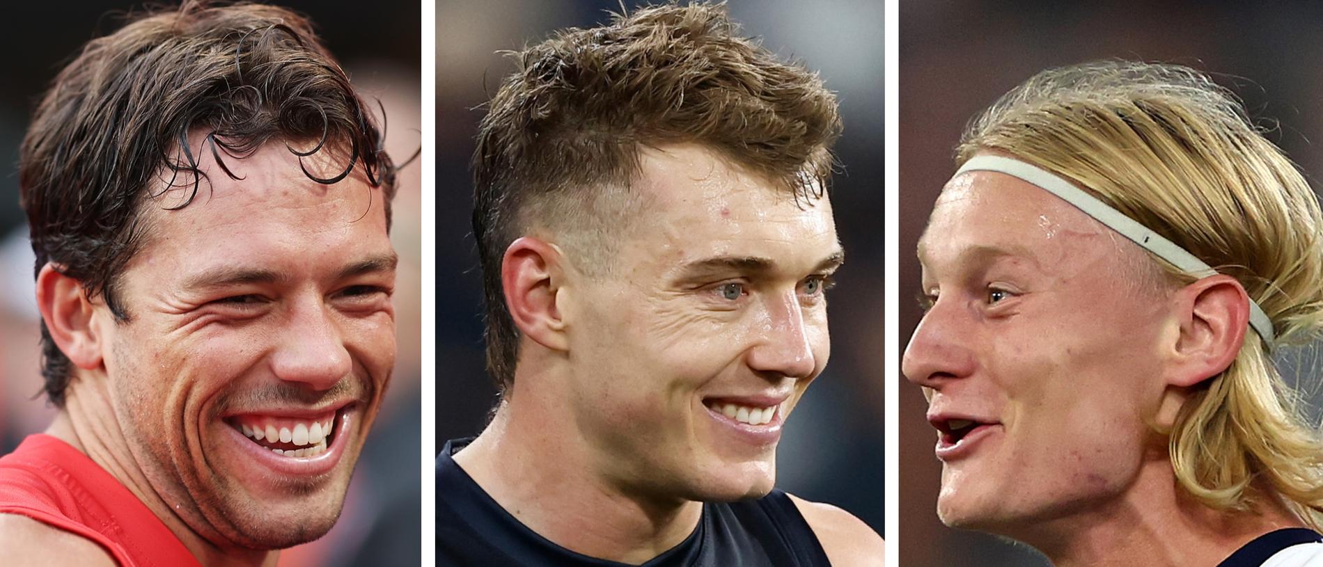 Ollie Florent, Patrick Cripps and Oliver Dempsey