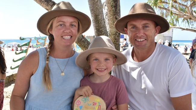 Sarah, Grace and Damien Thornley. Picture: Letea Cavander