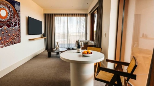 Inside of the newly opened Monarto Safari Resort rooms.