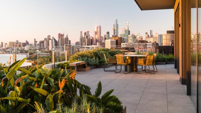 Wow factor: the roof garden in St Kilda Rd, Melbourne. Picture: Erik Holt