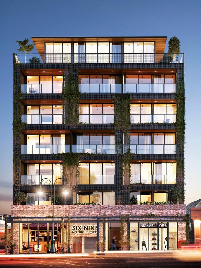 The proposed apartment and retail building at 69-71 Melbourne St. Image: ModelFarm