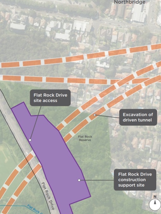 A site overview of the construction zone in Naremburn