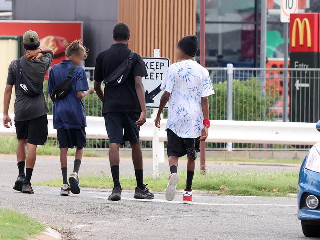 HOLD COURIER MAIL EMBARGO 25TH FEB  Group of youth in Mount Isa, youth crime in Mount Isa. Picture: Liam Kidston