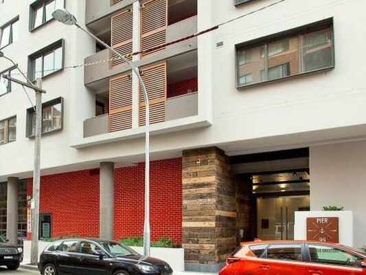 The Pyrmont apartment complex where a brawl broke out inside at an underage Airbnb birthday party on May 8, 2021. Picture: Realestate.com.au