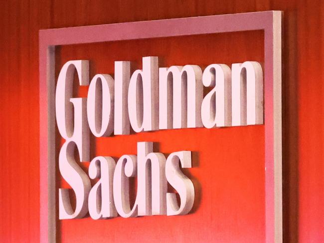 NEW YORK, NEW YORK - SEPTEMBER 13: The Goldman Sachs logo is seen on at the New York Stock Exchange on September 13, 2022 in New York City. Goldman Sachs announced today a plan to cut several hundred jobs this month, making it the first Wall Street firm to take steps to cut down on expenses amid a drop in volume of deals after pausing layoffs for two years during the coronavirus (COVID-19) pandemic.   Michael M. Santiago/Getty Images/AFP