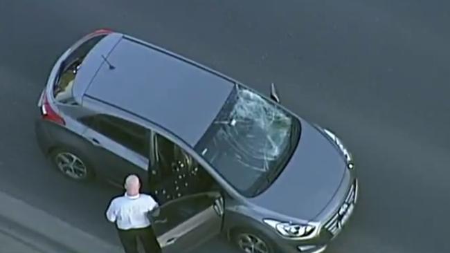 7 NEWS stills of a teenager hit by a car and killed on Ringwood Bypass.