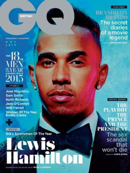 GQ cover star Lewis Hamilton.