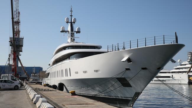 The yacht owned by James Packer. Picture: Ella Pellegrini