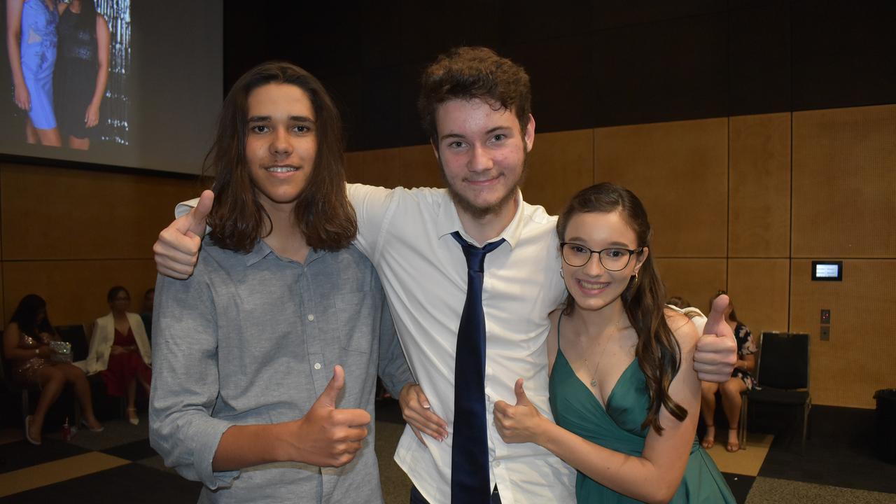 Jye Hinks, Rory Kempin and Anne Ryan from Mackay State High at Mocktail 2021. Picture: Tara Miko