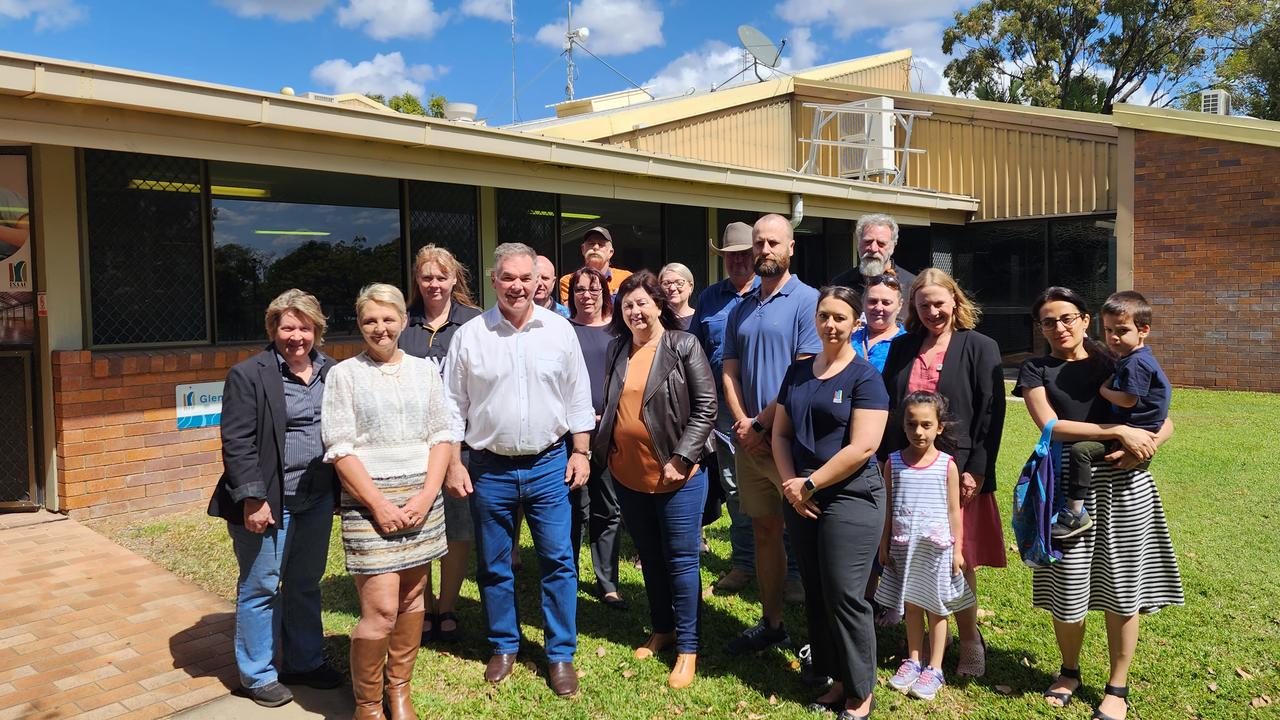 Resources Minister Scott Stewart joined Isaac Regional Council Mayor Anne Baker at the town of Glenden.