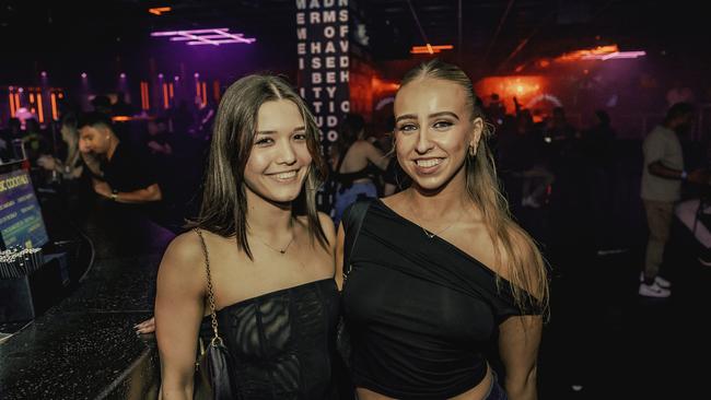 Elena McEwen and Jessican Oehms at Asylum. Picture: Jayden Guarnaccia