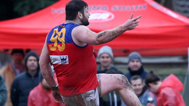 Gough in action in the 2019 Division 4 grand final. Picture: Field of View Sports Photography