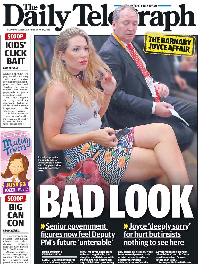 CANDID: Barnaby Joyce caught eyeing off former staffer and current partner Vikki Campion back at a summit in 2016.